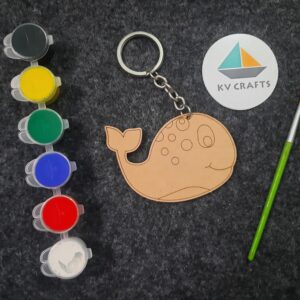 DIY MDF Fish Style Keychain Kit for Kids - Creative Art Kit