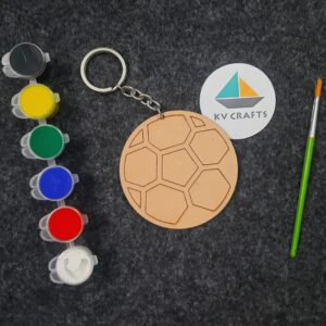 DIY MDF Football Style Keychain Kit for Kids - Art Activity Kit