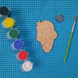 DIY MDF Ice Cream Shape Fridge Magnet Kit