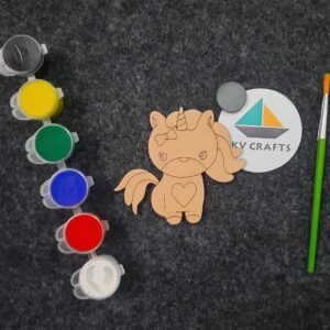 DIY MDF Baby Unicorn Shape Fridge Magnet Kit