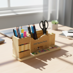 Personalized Wooden Pen Stand for Corporate Gifts
