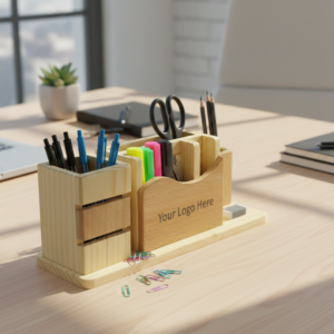 Elegant Wooden Pen Stand for Home & Office