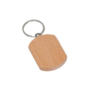 Wooden Keychain Rounded Rectangle